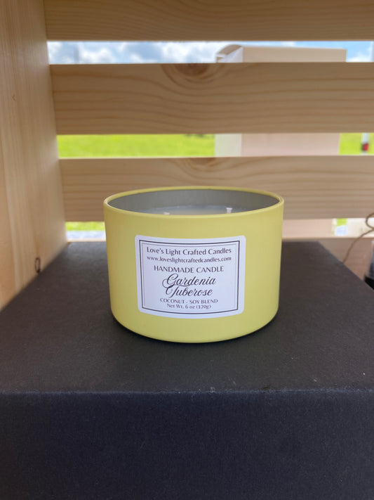 Gardenia Tuberose - 6 oz Tin Candle