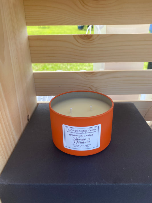 Mango & Gardenia - 6 oz Tin Candle